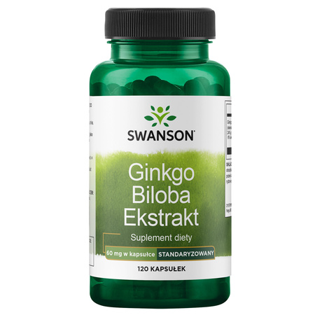 Ginkgo Biloba ekstrakt 60mg 120 kaps - suplement kapsułki