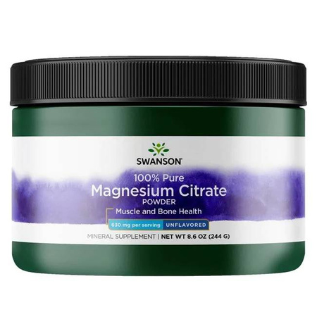 Cytrynian magnezu 100% czystości 244g - suplement diety