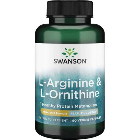AjiPure L-arginina & L-ornityna 90kaps - suplement diety