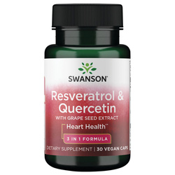 Resveratrol & Quercetin with Grape Seed Extract - 3 in 1 Formula - suplement diety
