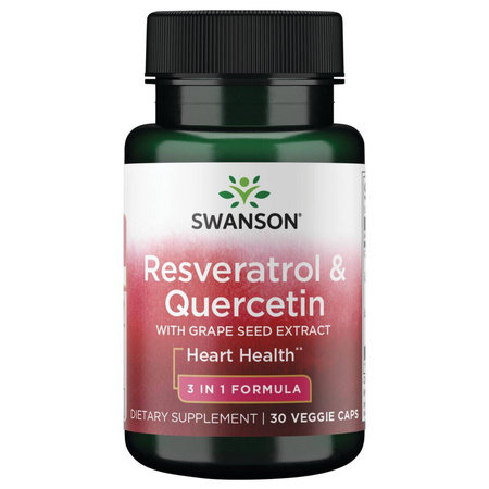 Resveratrol & Quercetin with Grape Seed Extract - 3 in 1 Formula - suplement diety