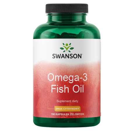 Omega-3 smak cytrynowy 150 kaps żel - suplement diety