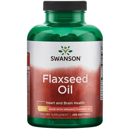 Flaxseed Oil 1000mg 200kaps żel - suplement diety