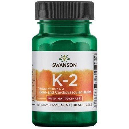 Witamina K-2 & Nattokinaza 30 kaps żel- suplementy diety